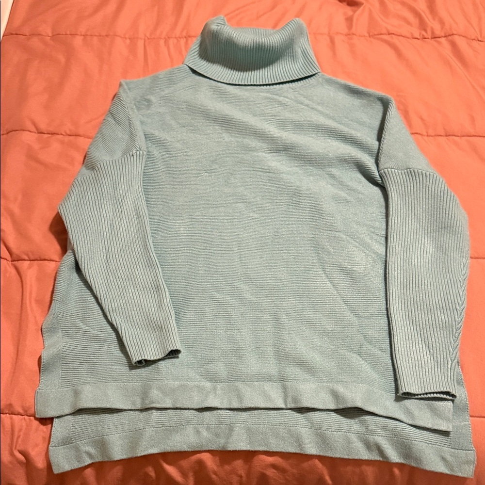 Lillusory Elegant Blue Turtleneck Sweater